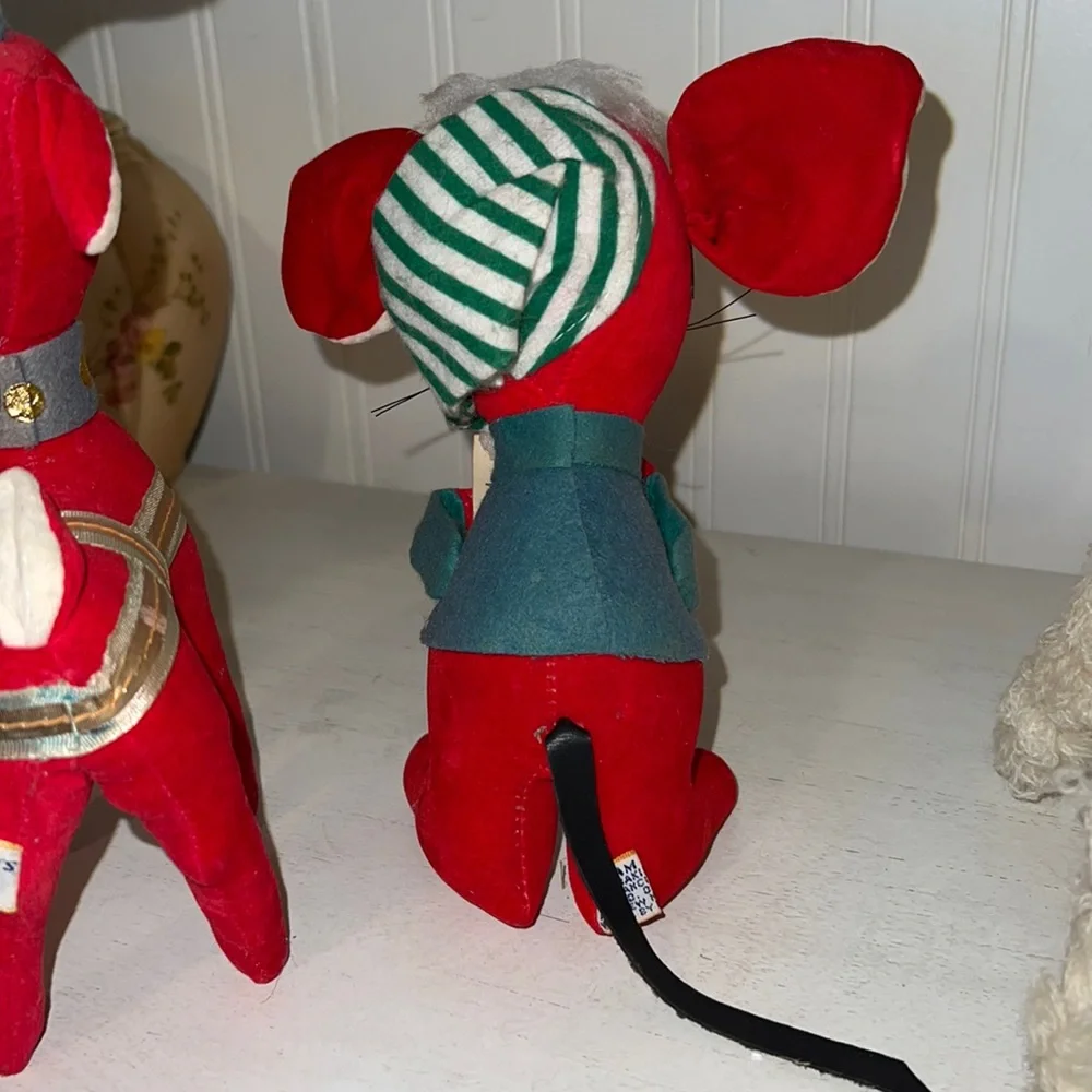 4 vintage Dream pets reindeer mouse poodle dinosaur Christmas